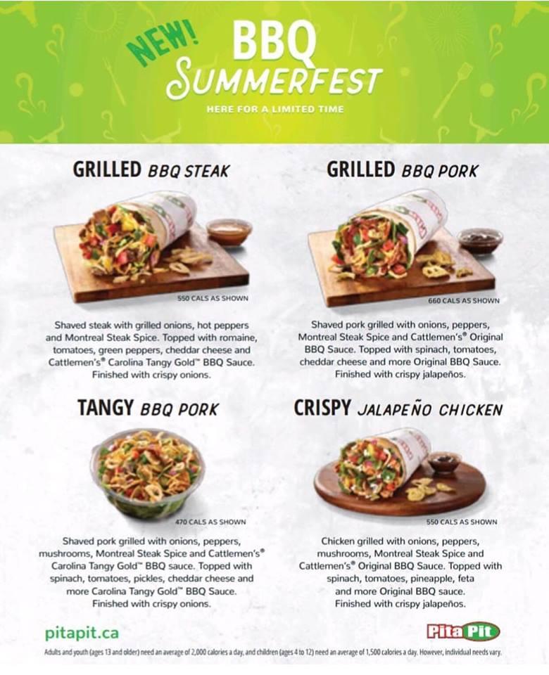 Menu at Pita Pit pub & bar, Edmonton, 82 Ave NW