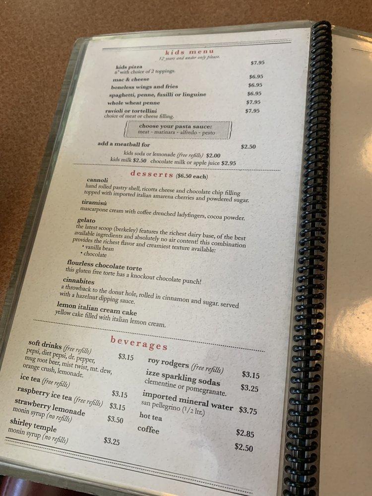 Menu at Melo's Pizza & Pasta Livermore pizzeria, Livermore