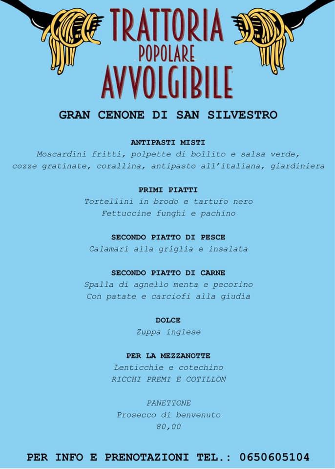 Menu di Trattoria L'avvolgibile 