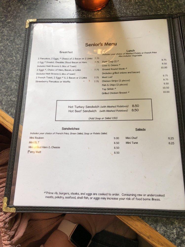 Menu at Grandma's Corner Restaurant, Gearhart