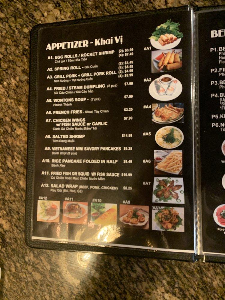 Menu at Pho King Noodles & Grill restaurant, Upland, N Campus Ave