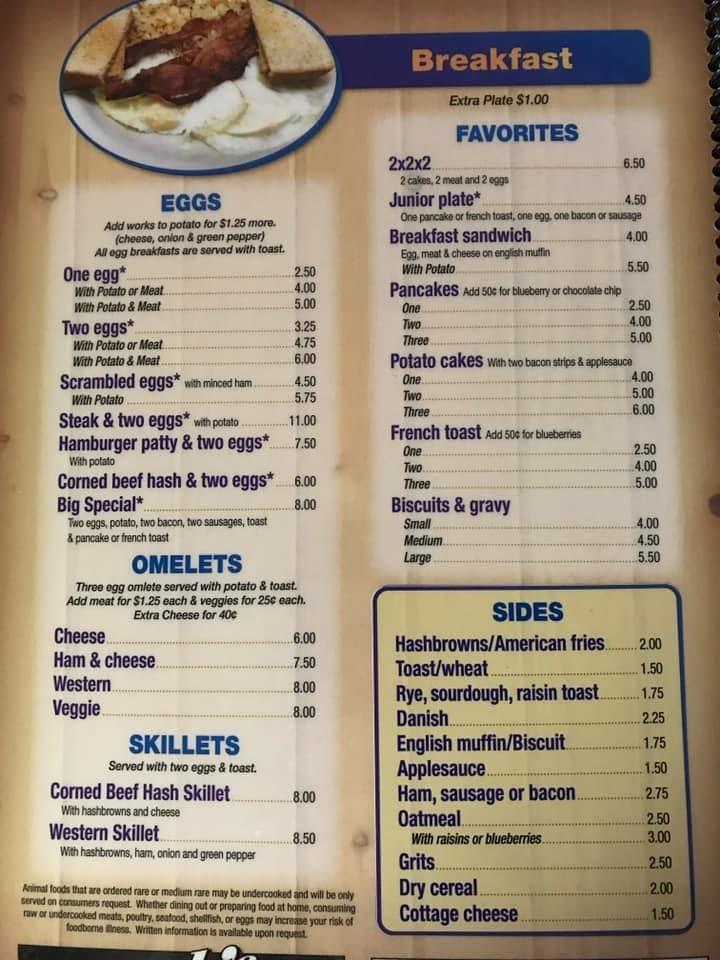 Menu at Soup's On restaurant, Fort Atkinson