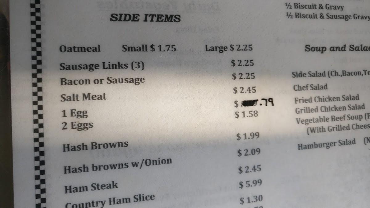 Menu at The Country Skillet restaurant, Southaven