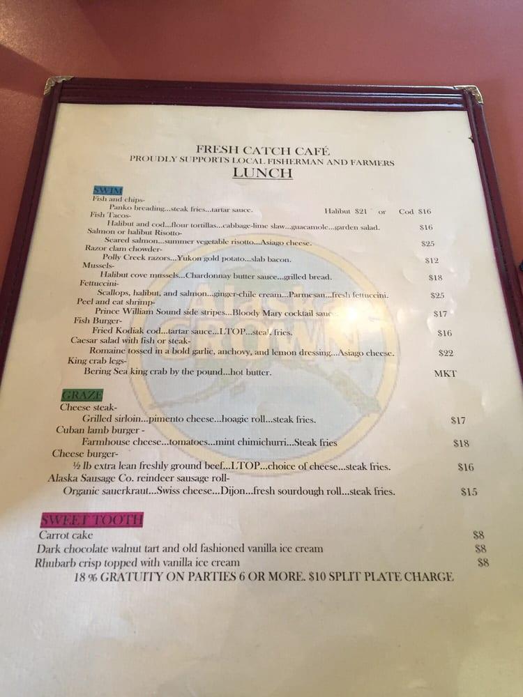Menu at Fresh Catch Cafe, Homer