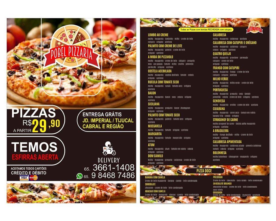 POBEL Pizzaria cardápio