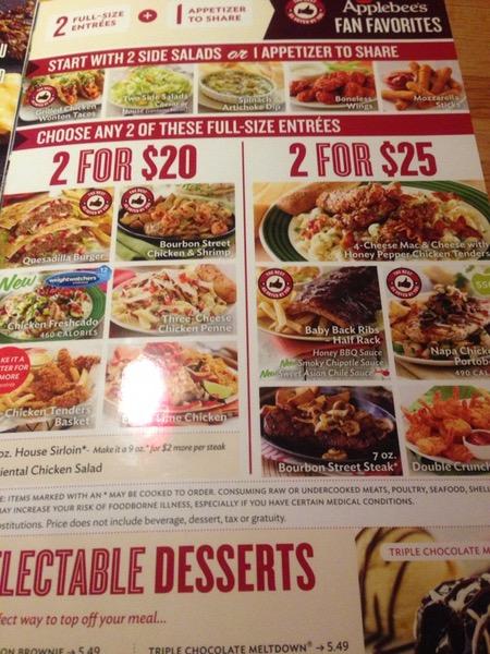 Menu at Applebee's Grill + Bar, Brunswick, 11 Gurnet Rd