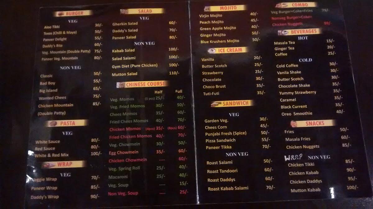 Menu at The Grill Daddy, Dehradun