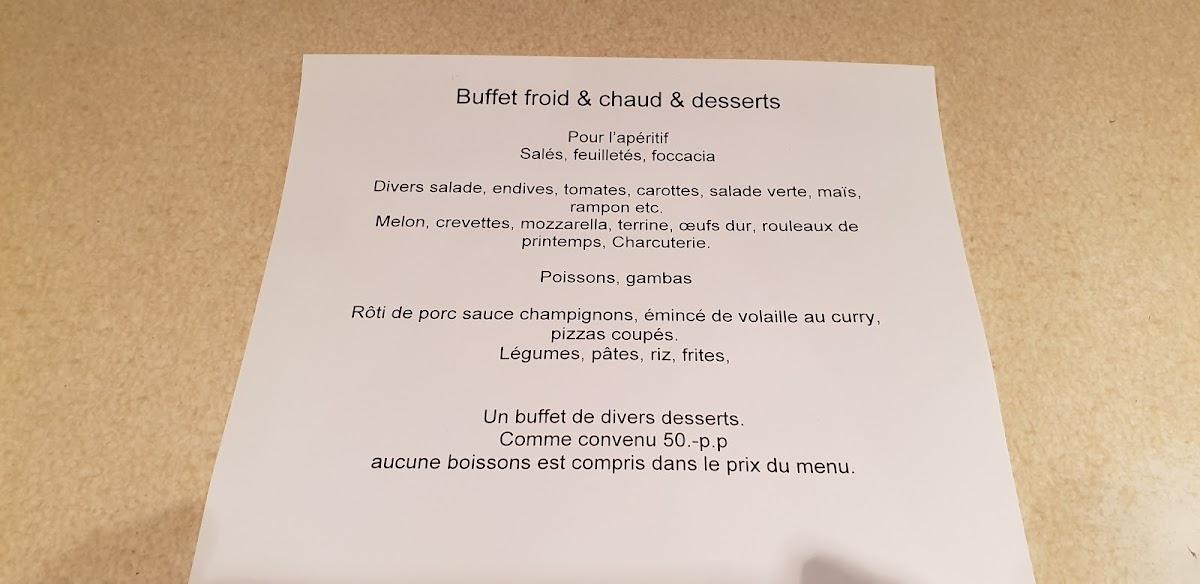 Menu at la Chaumière, La TourdePeilz