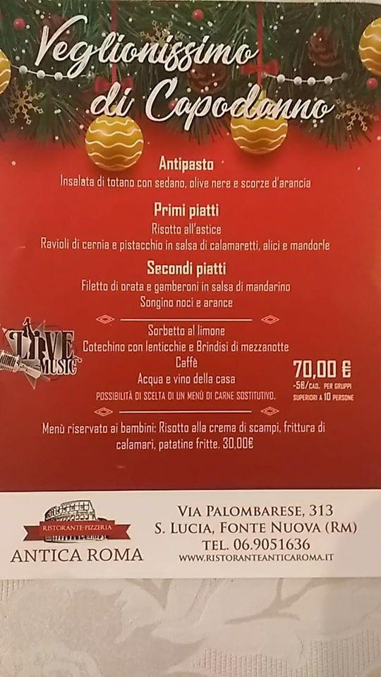 Menu di Ristorante Antica Roma 