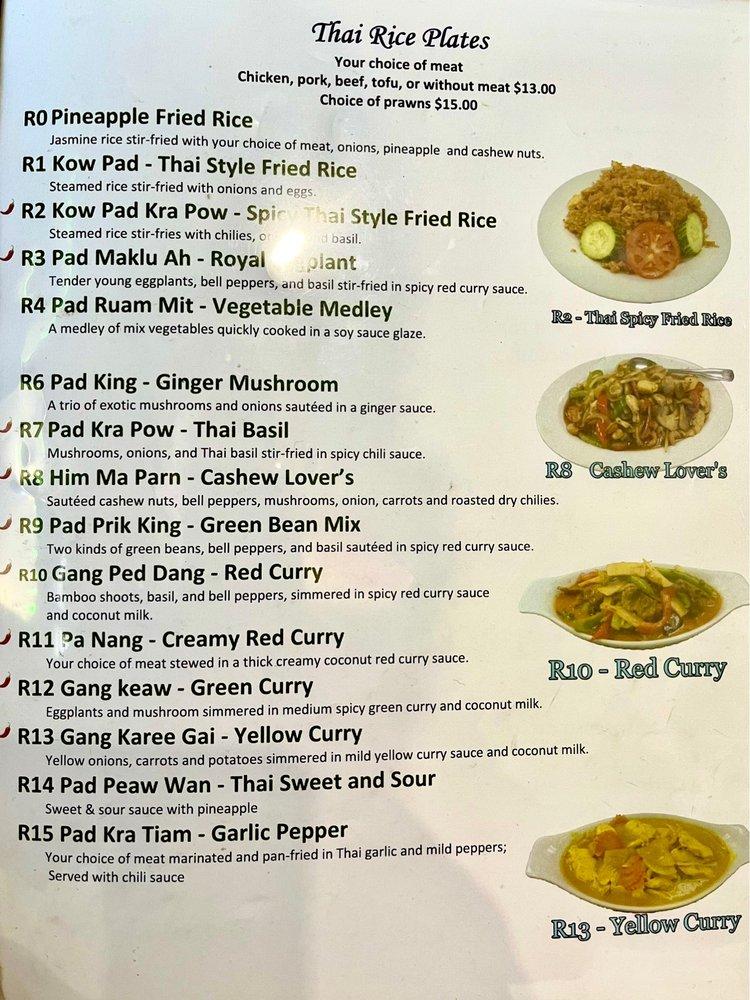 Menu at Basil House restaurant, Texas City