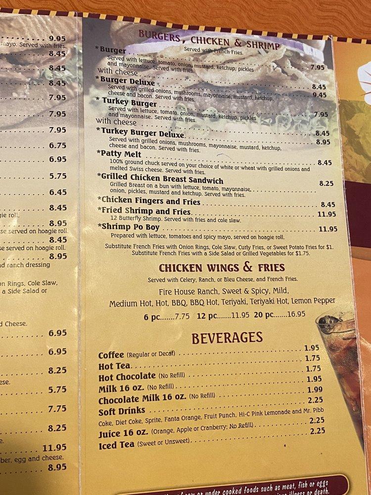 Menu at Sunny Side Up restaurant, Brunswick