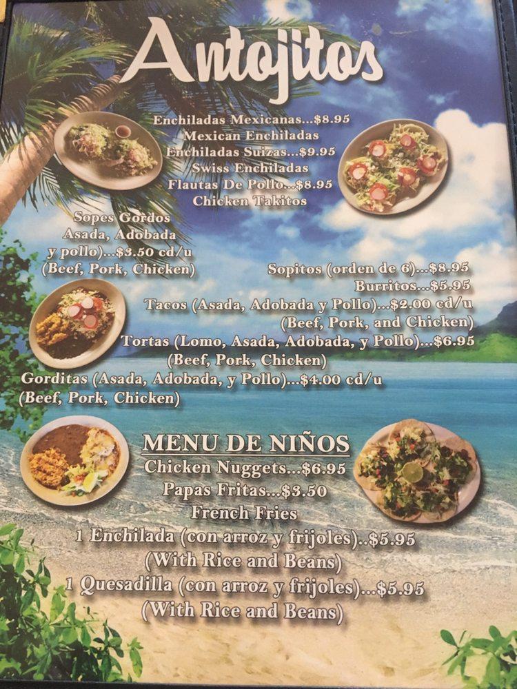 Carta Del Restaurante Las Islas Sunnyside