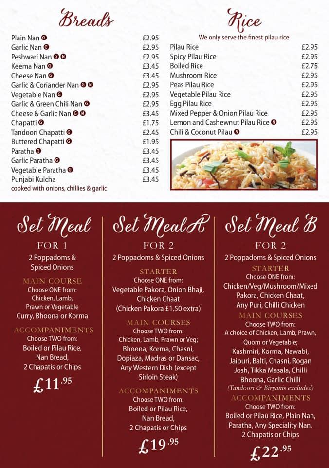 Menu At Mr Singhs Restaurant Alloa