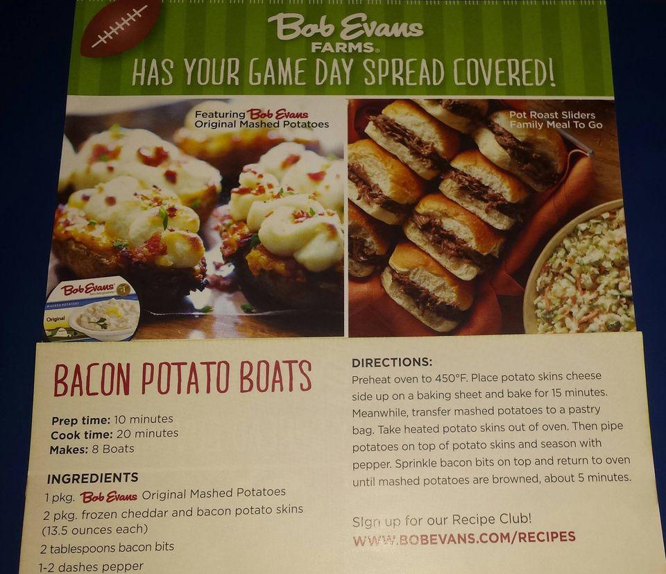Menu at Bob Evans restaurant, Hickory