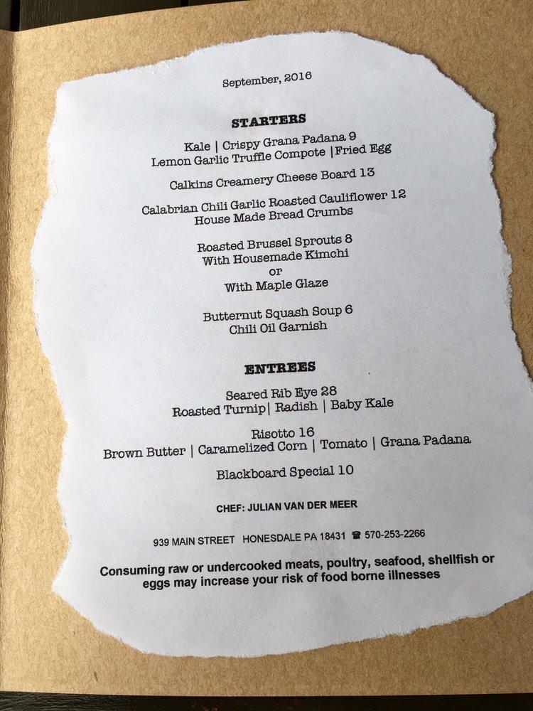 Menu at Dyberry Forks pub & bar, Honesdale