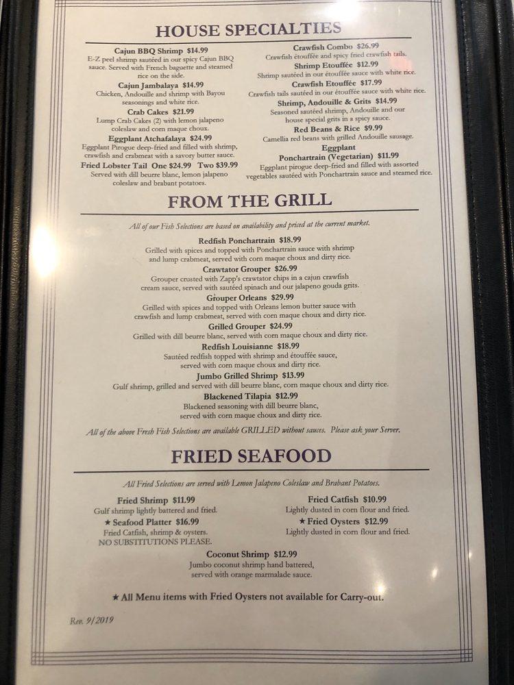 Menu at Louisiana Bistreaux Seafood Kitchen Buckhead restaurant ...