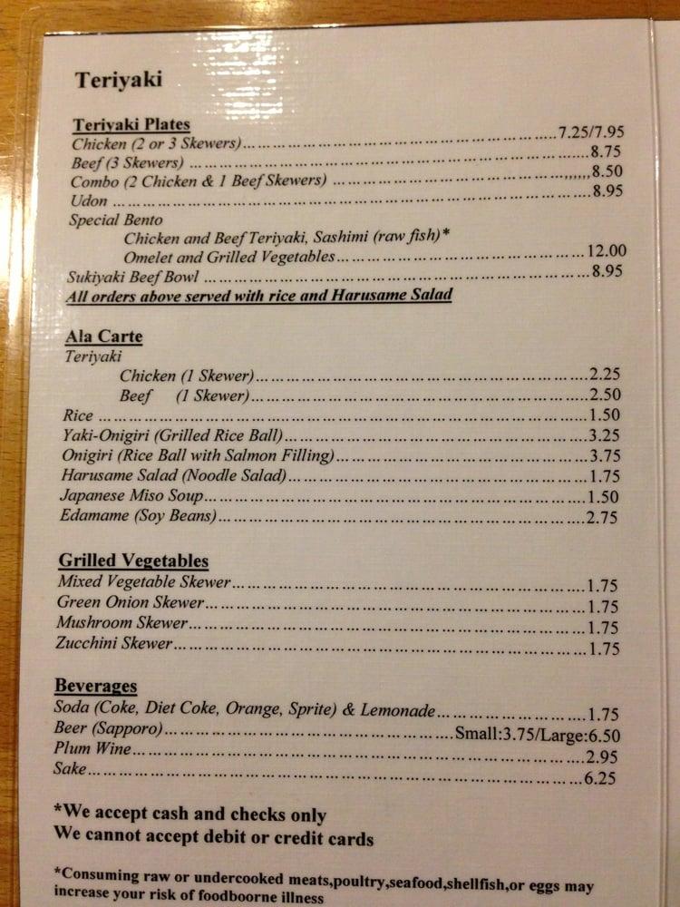 Menu At Musashis Restaurant Bellevue Factoria Blvd Se 1