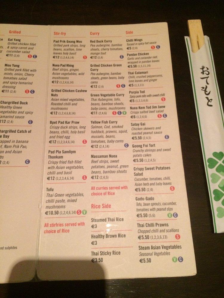 Menu at Khao Asian Street Food restaurant, Killarney