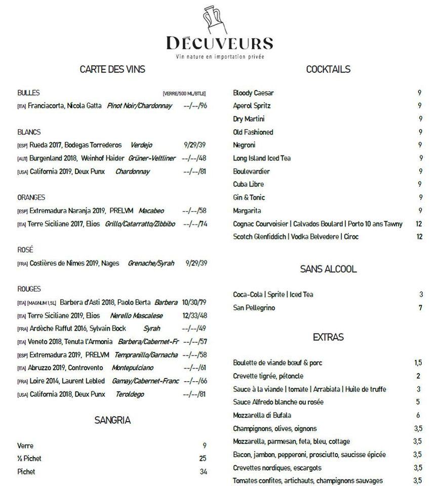 Menu au Maison Du Spaghetti Dupont Joliette restaurant, Joliette