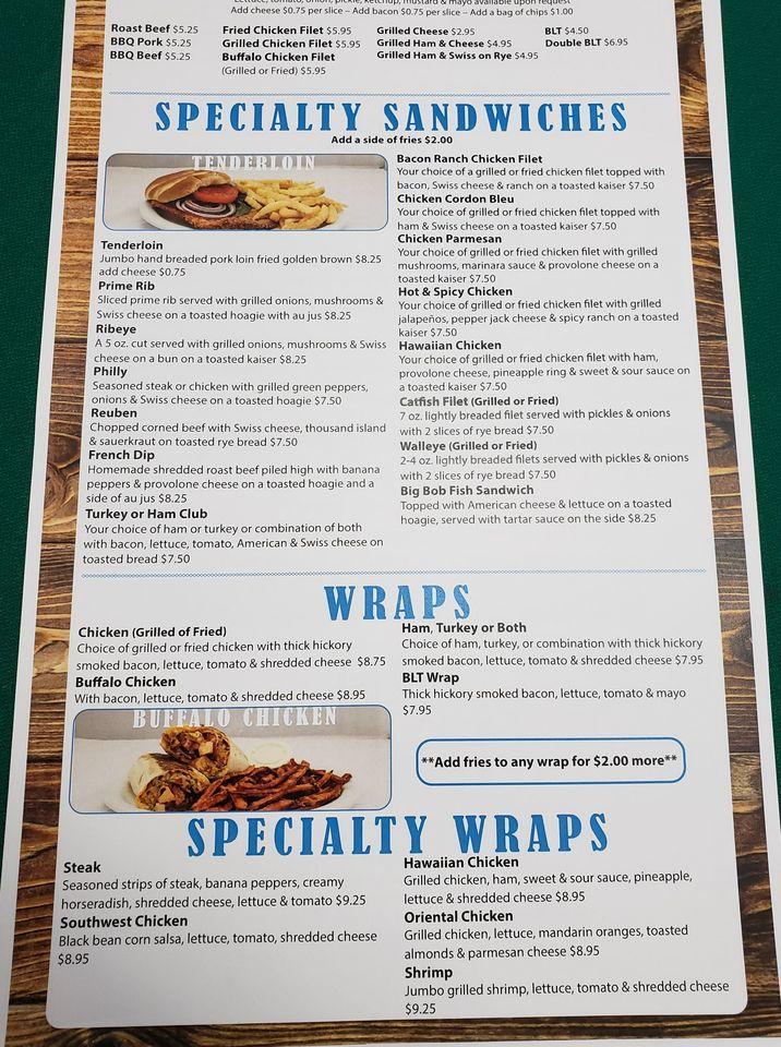 Menu at Mr Bill's Bar & Grill, Quincy