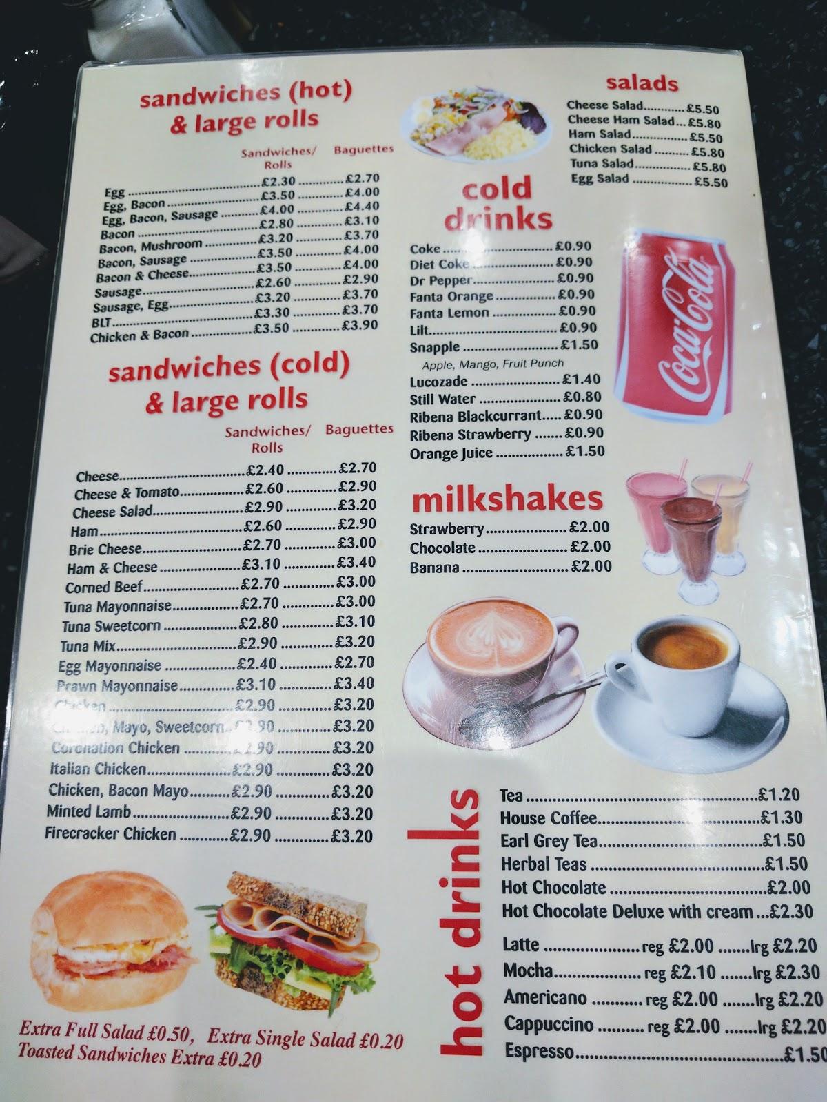 Menu at The Rosie Lee Cafe & Deli, Bromley, 24 Homesdale Rd