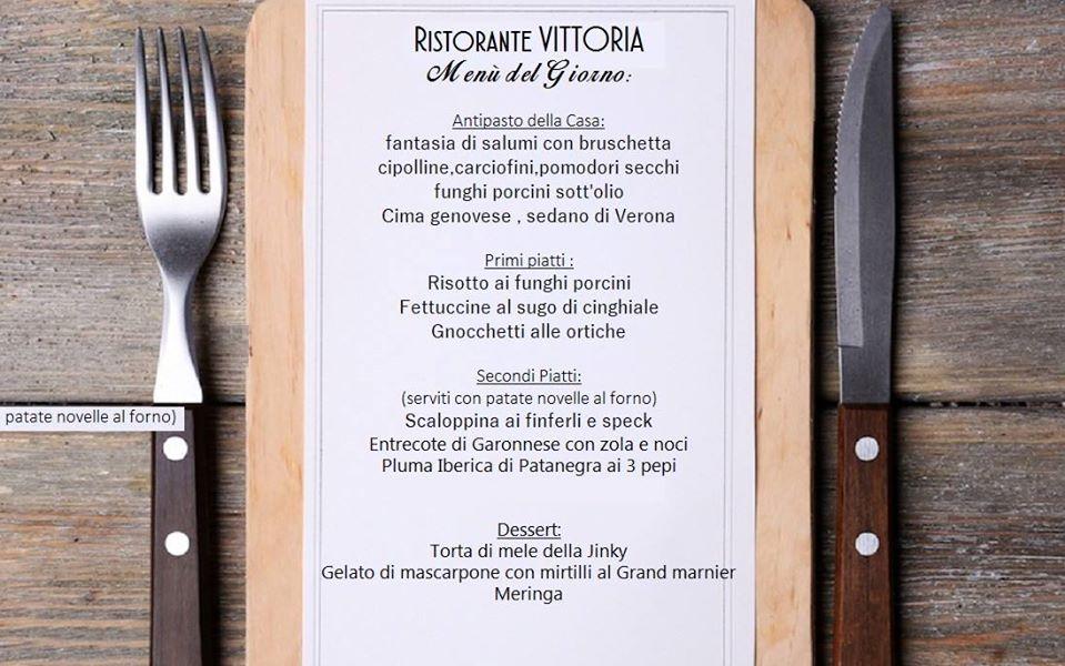 Menu da VITTORIA ristorante, Marzio