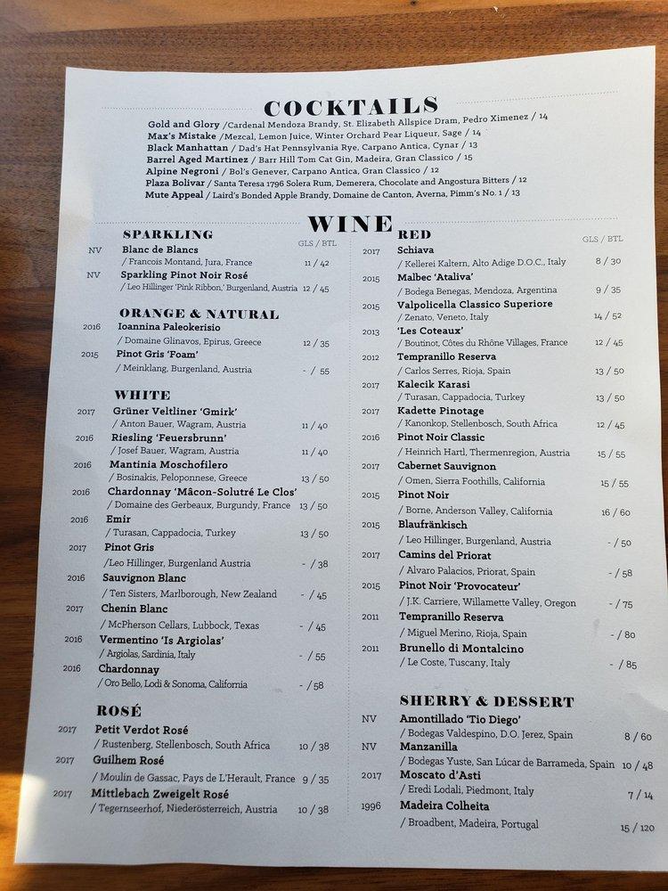 Menu at Takoma Beverage Company pub & bar, Takoma Park