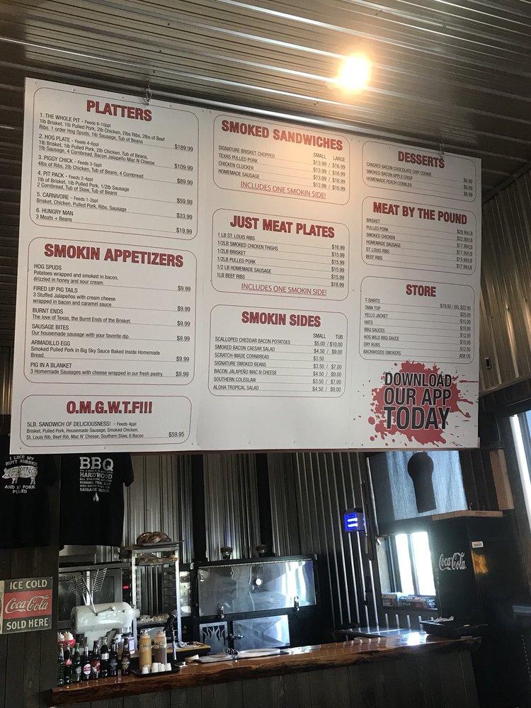 Menu at Big Sky BBQ Pit, Okotoks