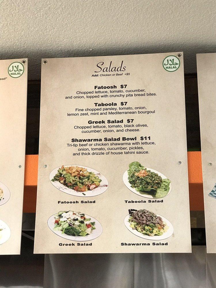 Menu at Shawarma House restaurant, Garden Grove