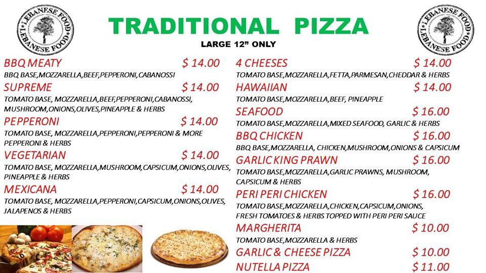 Menu at Papi's Manoouch Bakery, Guildford West