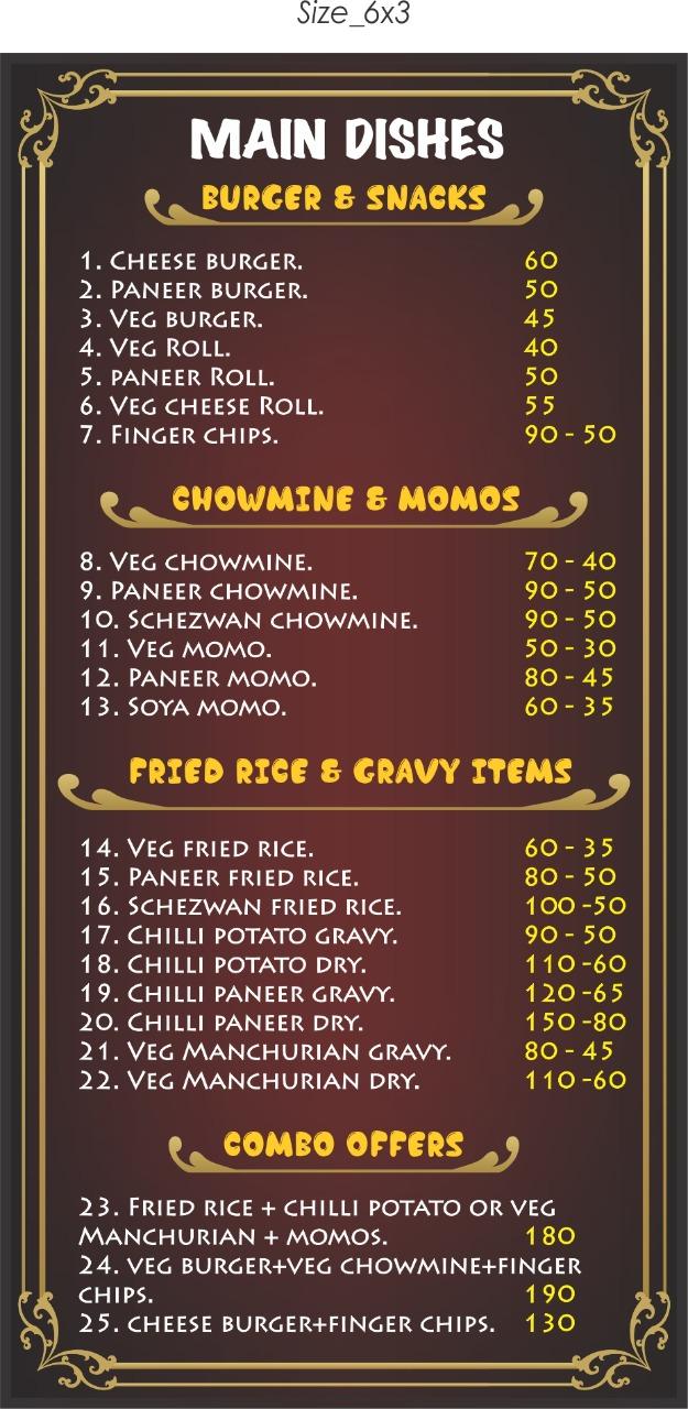 Menu at Kitchen Kathmandu fast food cafe, Allahabad