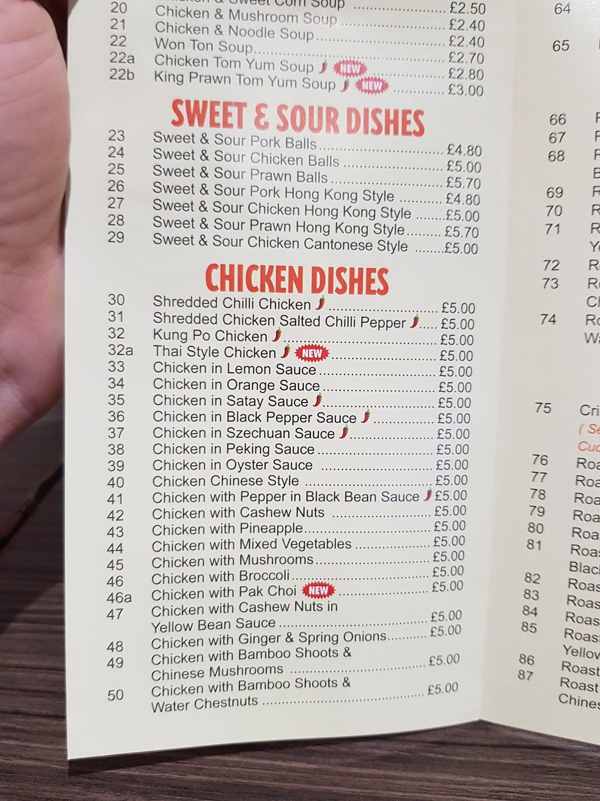 Menu at Panda Town fast food, Haywards Heath