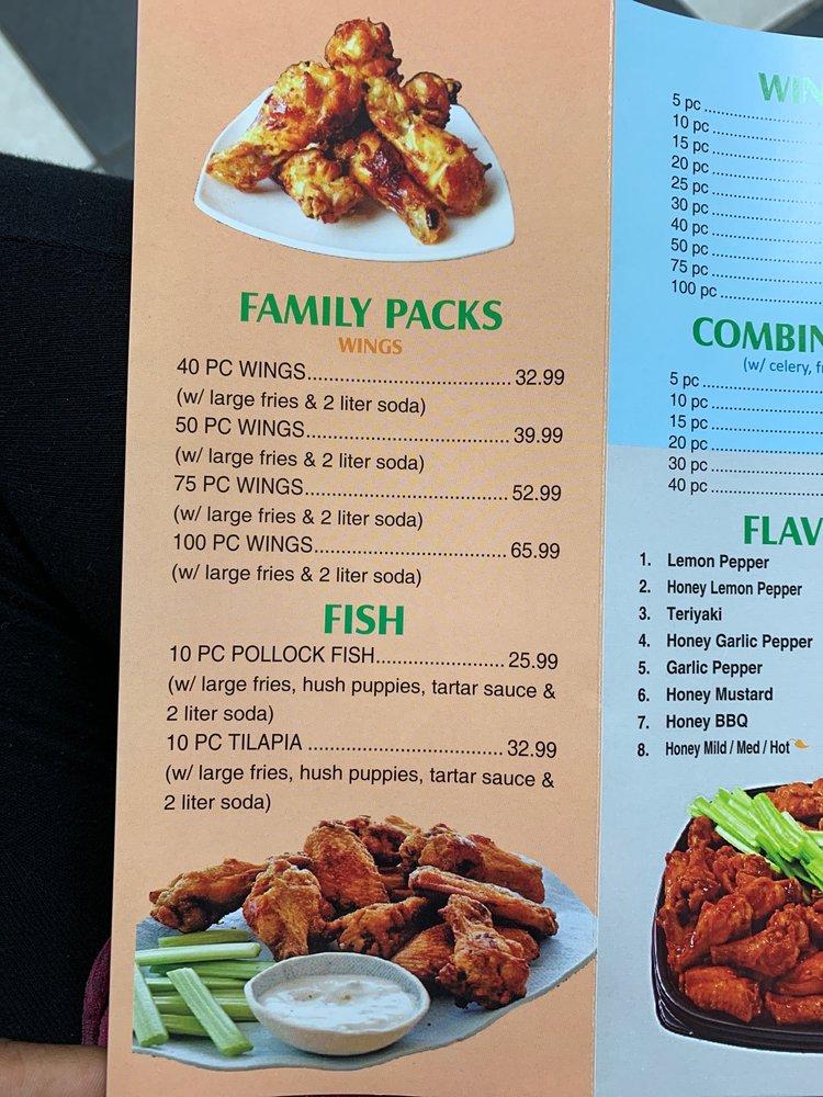 Menu at Atl Wings restaurant, Virginia Beach