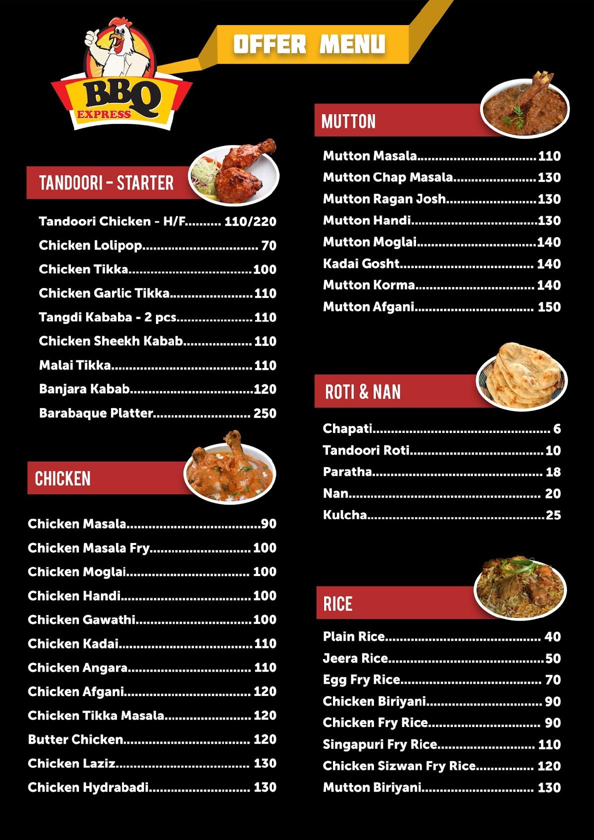 Menu at bbq express dinners & banquet, Anand, HXPF+45G