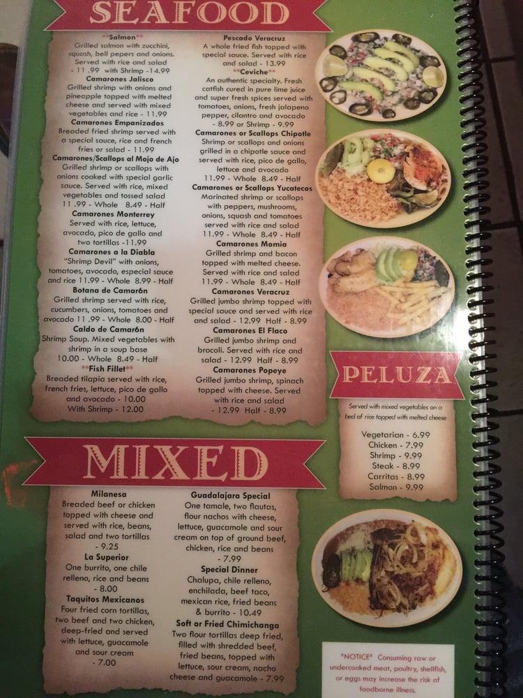 Menu at Monte De Rey Mexican Restaurant, WinstonSalem, Old Country Club Rd