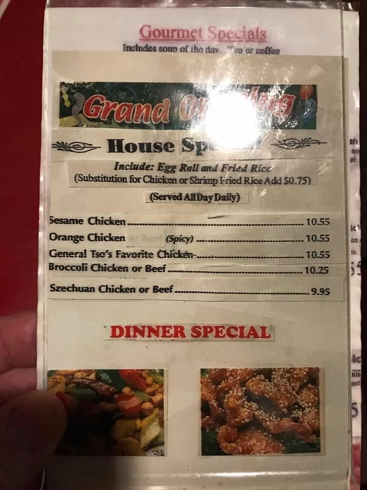 Menu at Chee Kong Restaurant, Davison