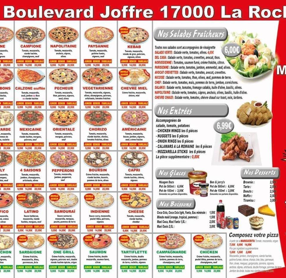 Menu de Daily Pizza&Pasta La Rochelle