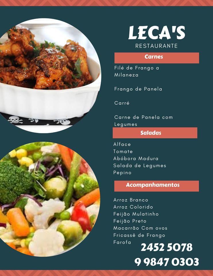 Leca's Restaurante cardápio