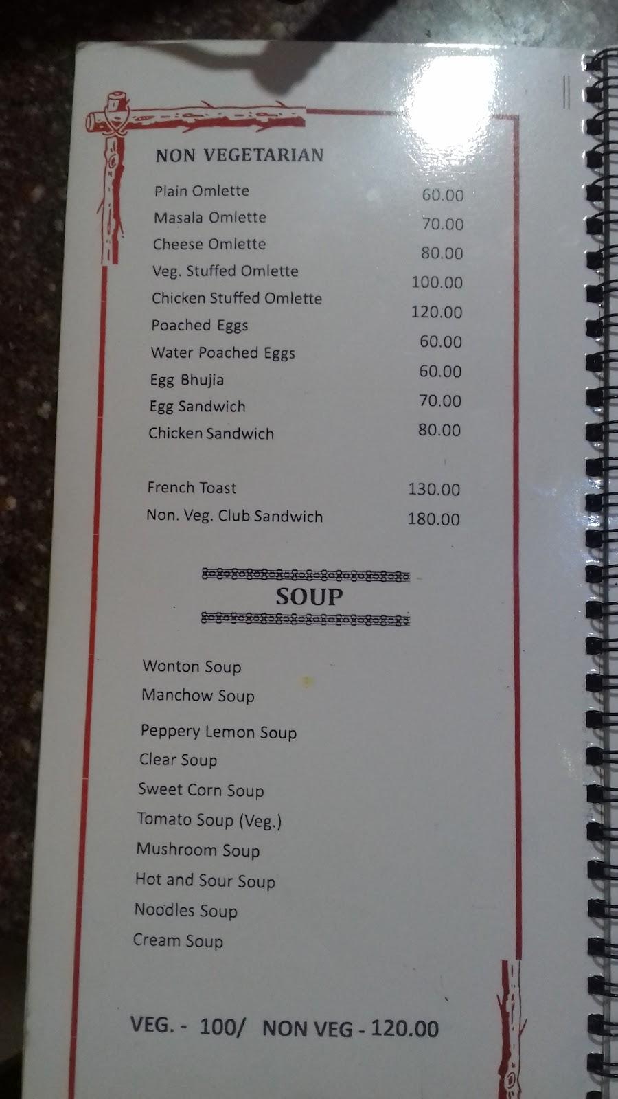 Chamu Restaurant menu