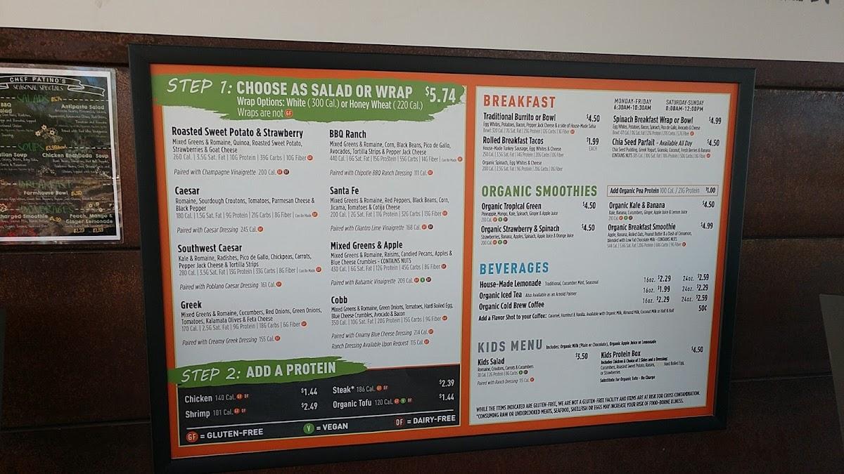 SALAD AND GO, Scottsdale - 2301 N Scottsdale Rd - Menu, Prices