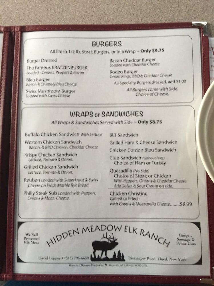 Menu at Kratzy's Bar & Grill, Alder Creek, NY28