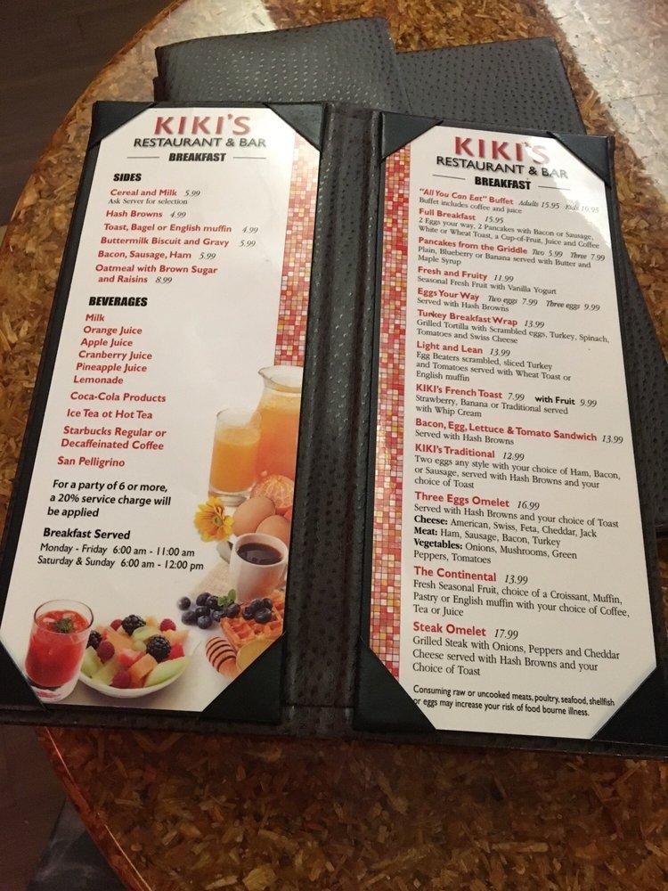 Menu at Kiki's pub & bar, Fort Lauderdale