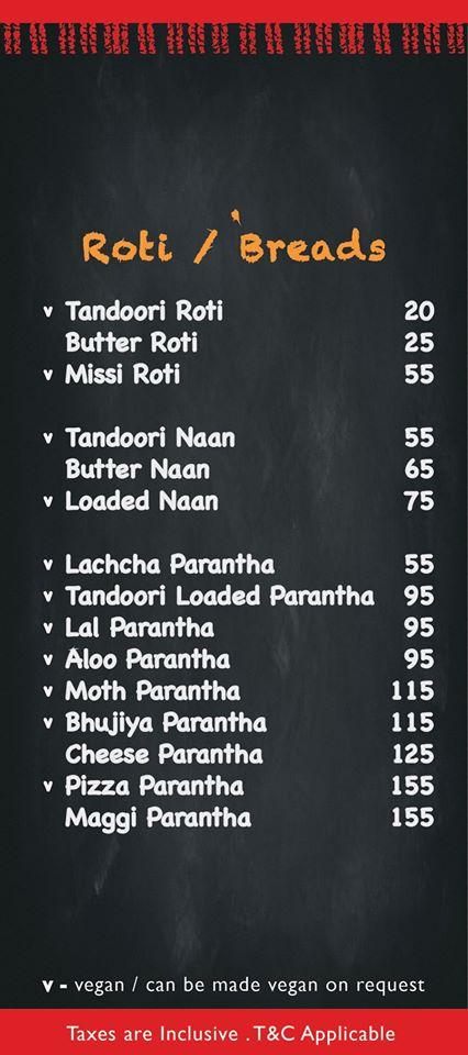 The Chowks - Chai Chowk menu