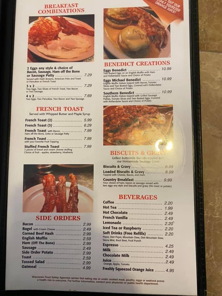Menu at Viroqua Family Restaurant, Viroqua