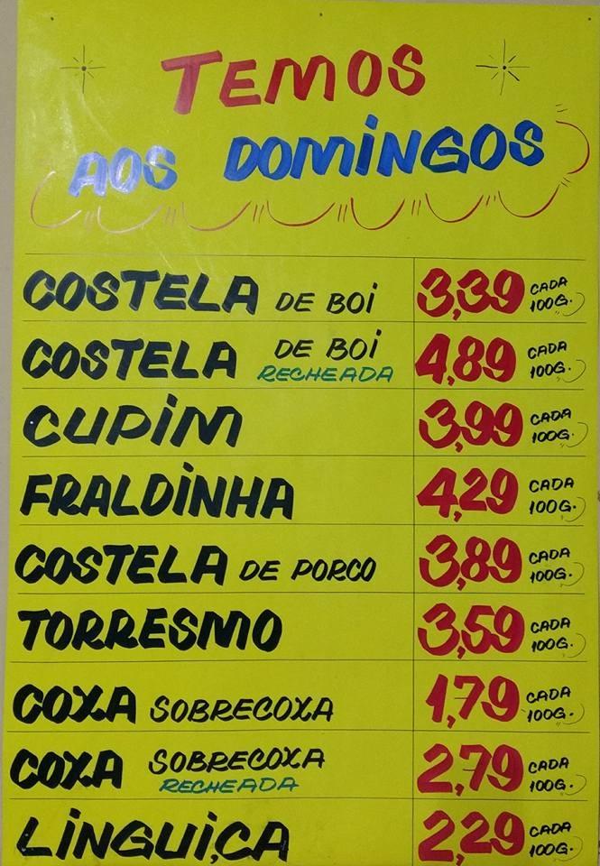 Primo Frango Assado cardápio