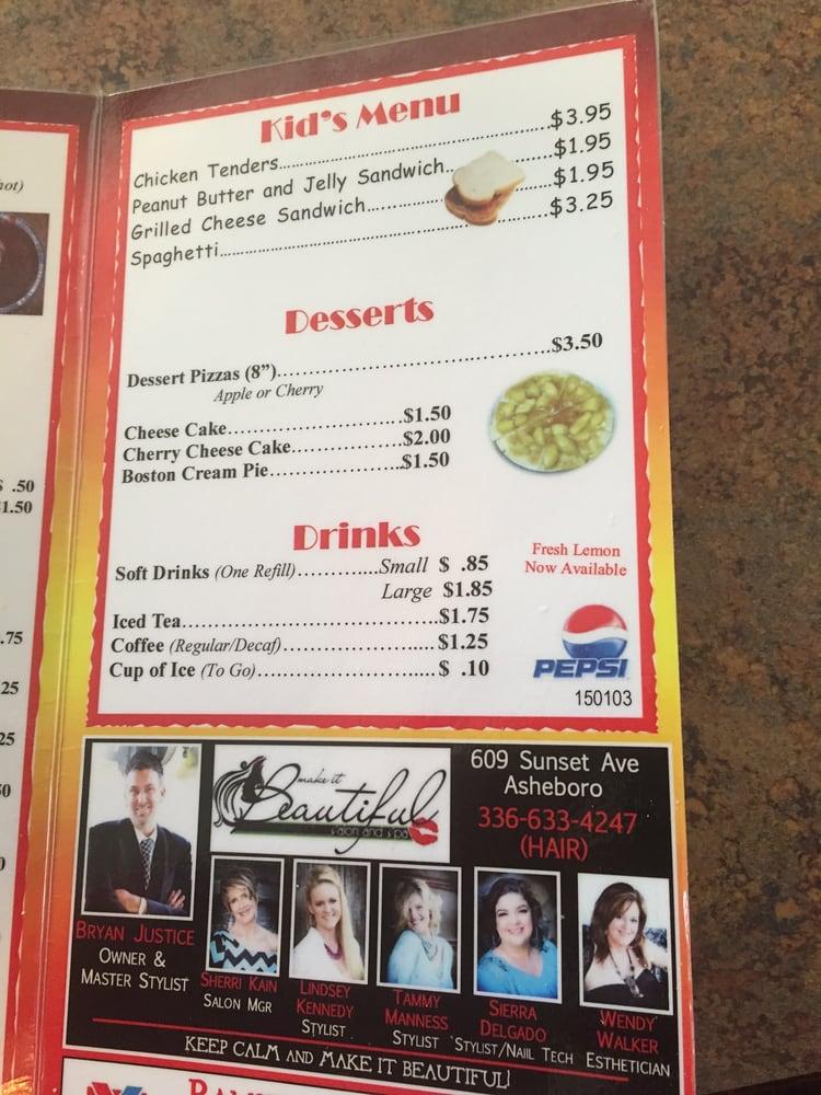 Menu at Sir Pizza pizzeria, Asheboro, 813 E Dixie Dr