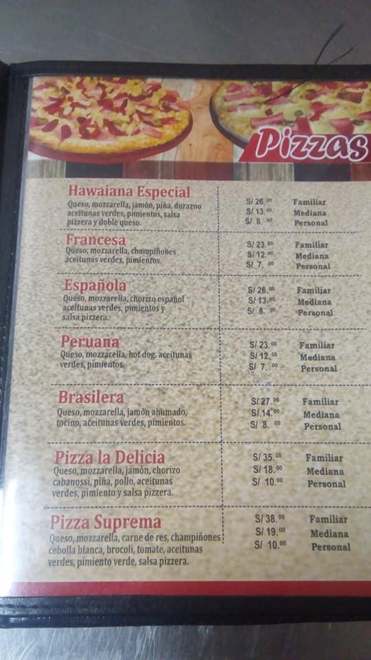 Carta del restaurante Pizzas Las Delicias Praderas, Lima
