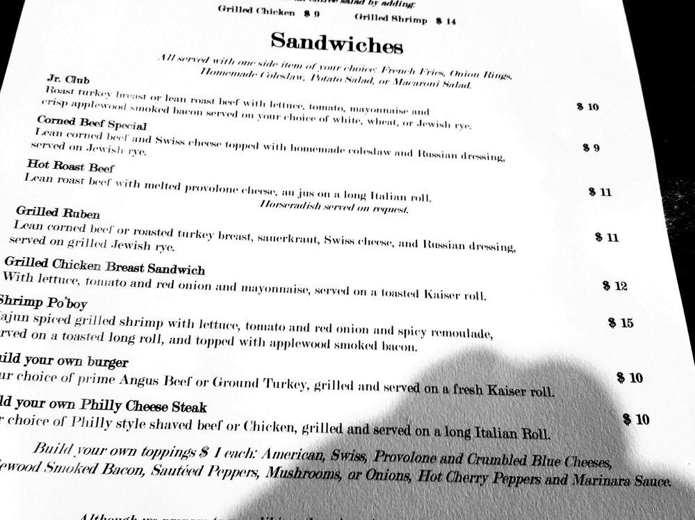 Menu at Spencer's Corner Bar, Wilton Manors