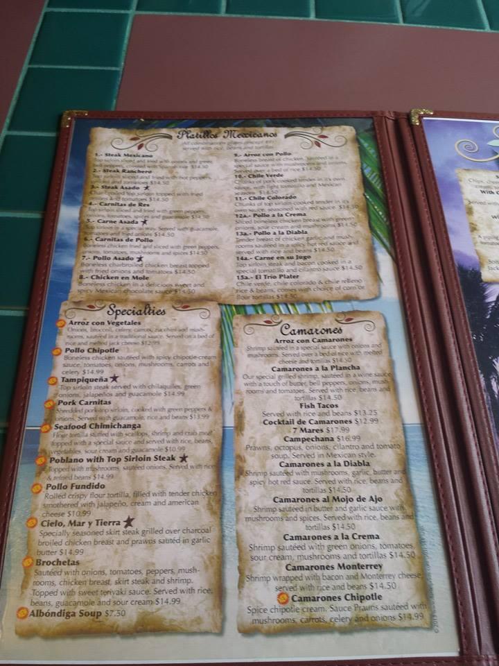 Menu at El Charro Grill Mexican Restaurant, Sumner