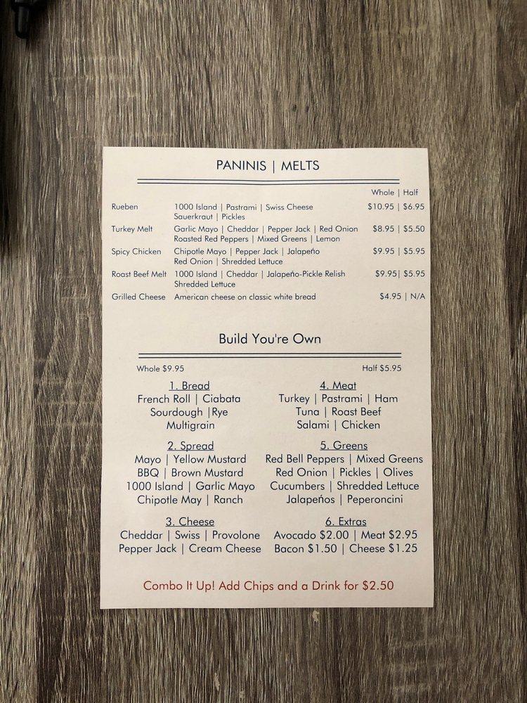 Menu at 2nd Avenue Deli, Sacramento